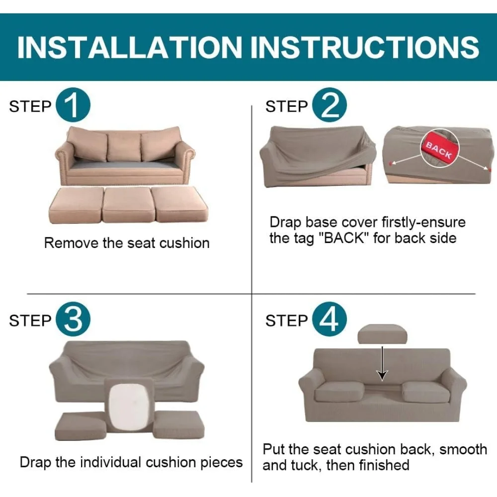 Taupe Sofa Cushion Cover